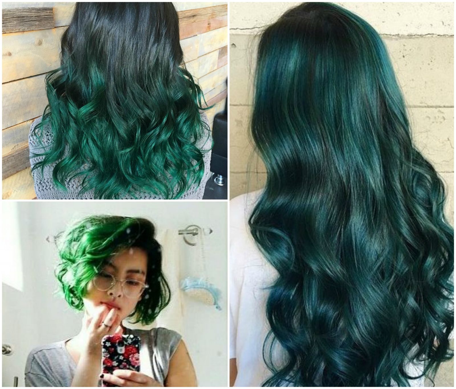 nhuộm tóc màu rêu xanh
