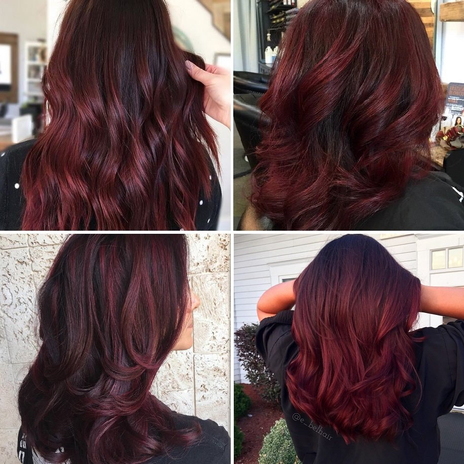 màu tóc nhuộm đỏ trầm