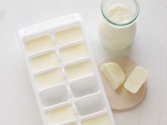 Ice Cubes and Milk Home remedy for oily skin