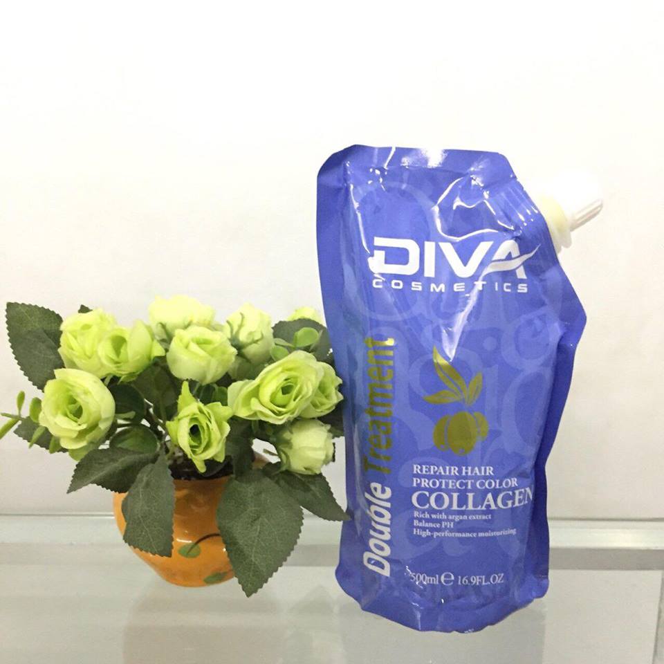 kem ủ tóc phục hồi hư tổn Collagen Diva