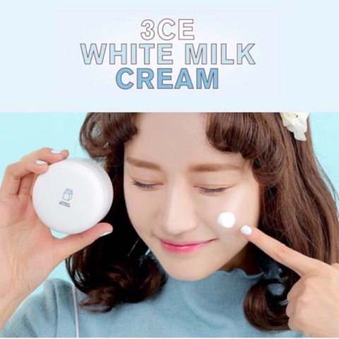 TOP kem dưỡng trắng da mặt tốt nhất Hàn Quốc 3CE WHITE MILK CREAM 