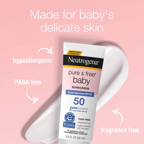 Kem chống nắng toàn thân tốt nhất cho bé Neutrogena Pure & Free Baby Sunscreen SPF 50