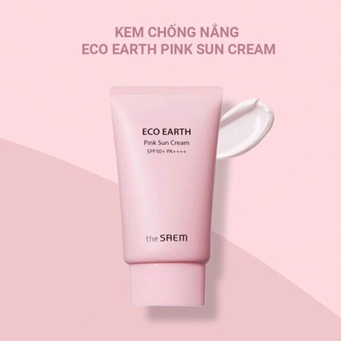kem chống nắng nâng tone The Saem Eco Earth Power Pink SPF 50 PA ++++ 