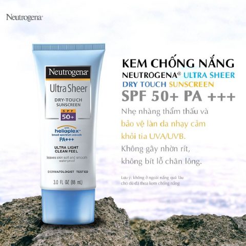 Kem chống nắng kiểm soát dầu nhờn Neutrogena Ultra Sheer Dry-Touch Sunscreen SPF 50+