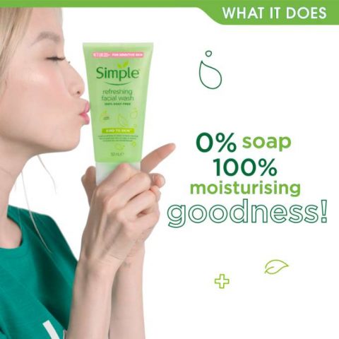 Sữa rửa mặt trị mụn Simple Kind To Skin Refreshing Wash Gel