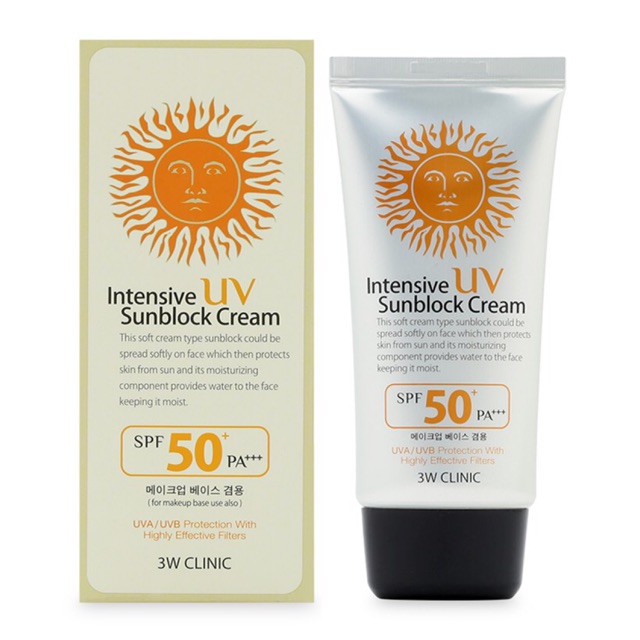  Intensive Uv Sunblock Cream 3W Clinic