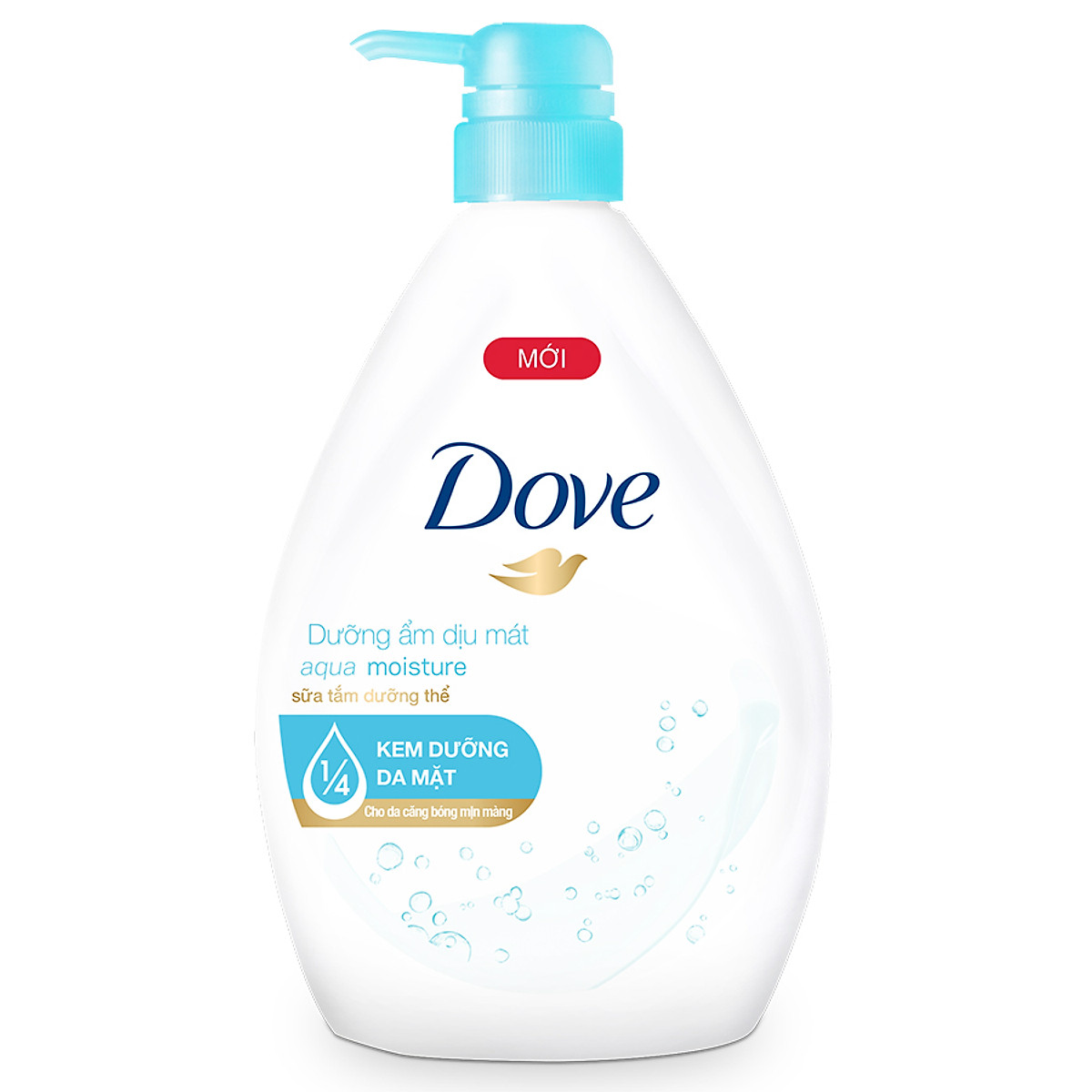 Dove Aqua Moisture tích hợp 1/4 kem dưỡng da mặt