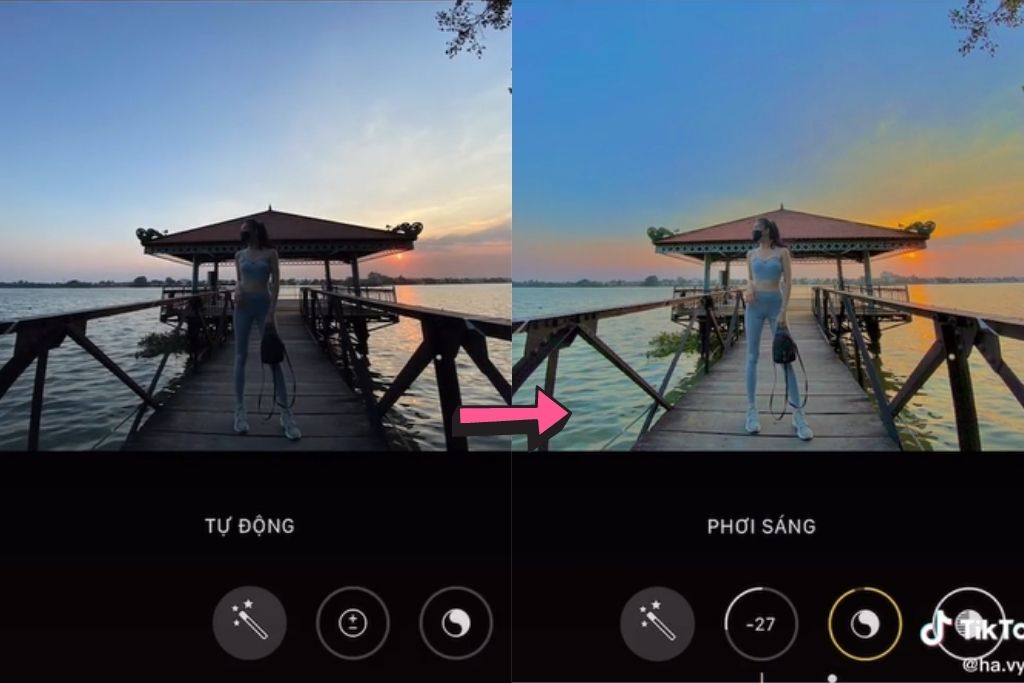 Cách chỉnh ảnh bằng Iphone với những tấm ảnh ngược sáng