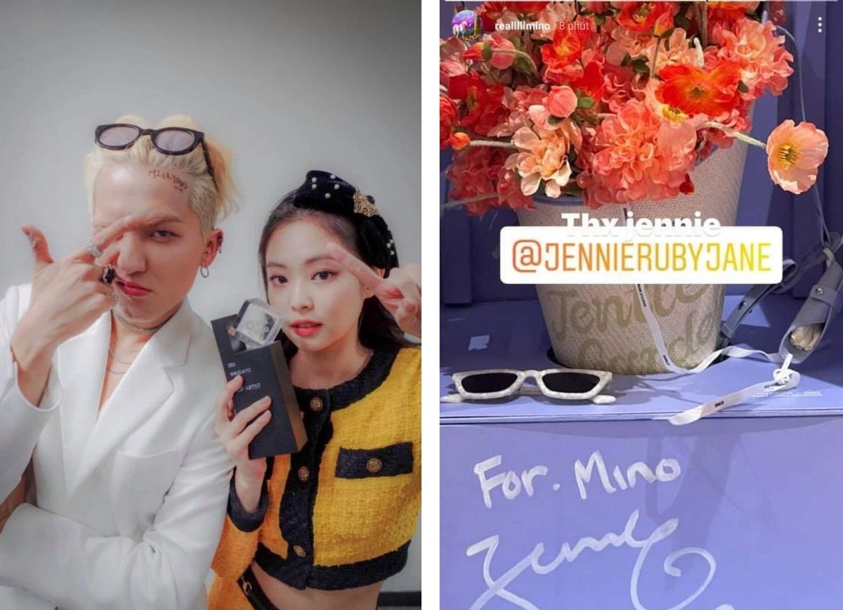 Jennie tặng Kính Gentle Monster mới cho Mino