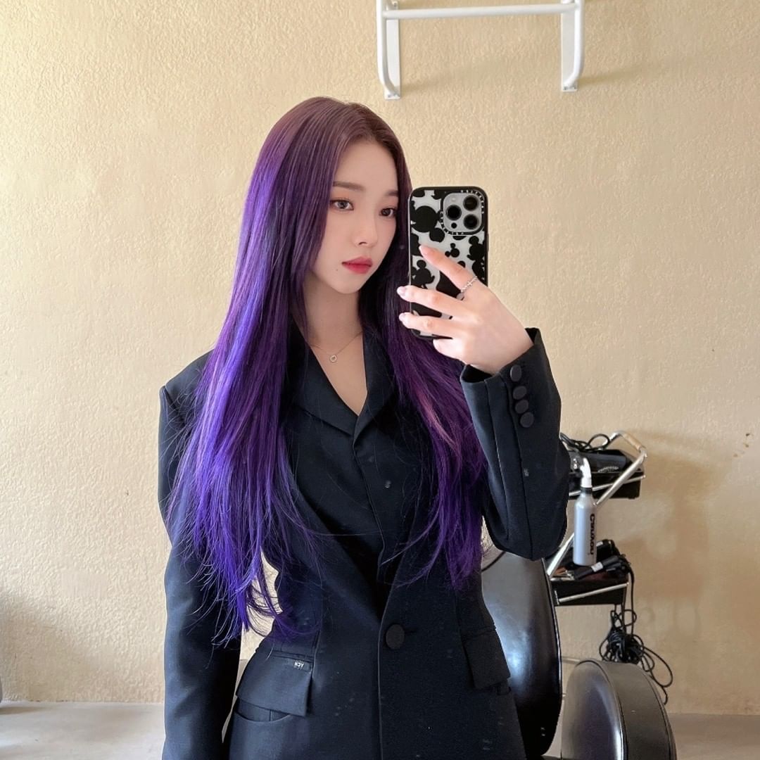 aespa purple hair