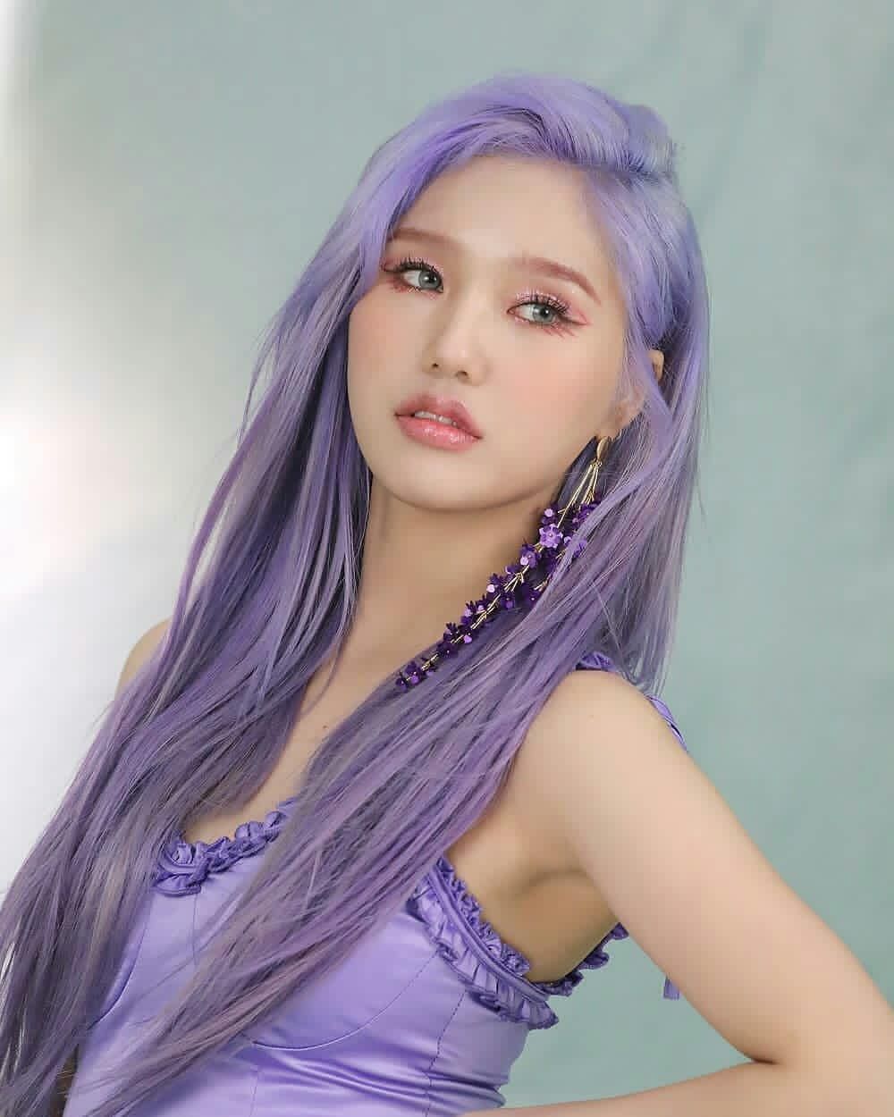 idol kpop purple hair