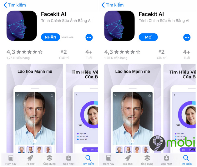  Xác định hình dạng khuôn mặt với app Facekit AI