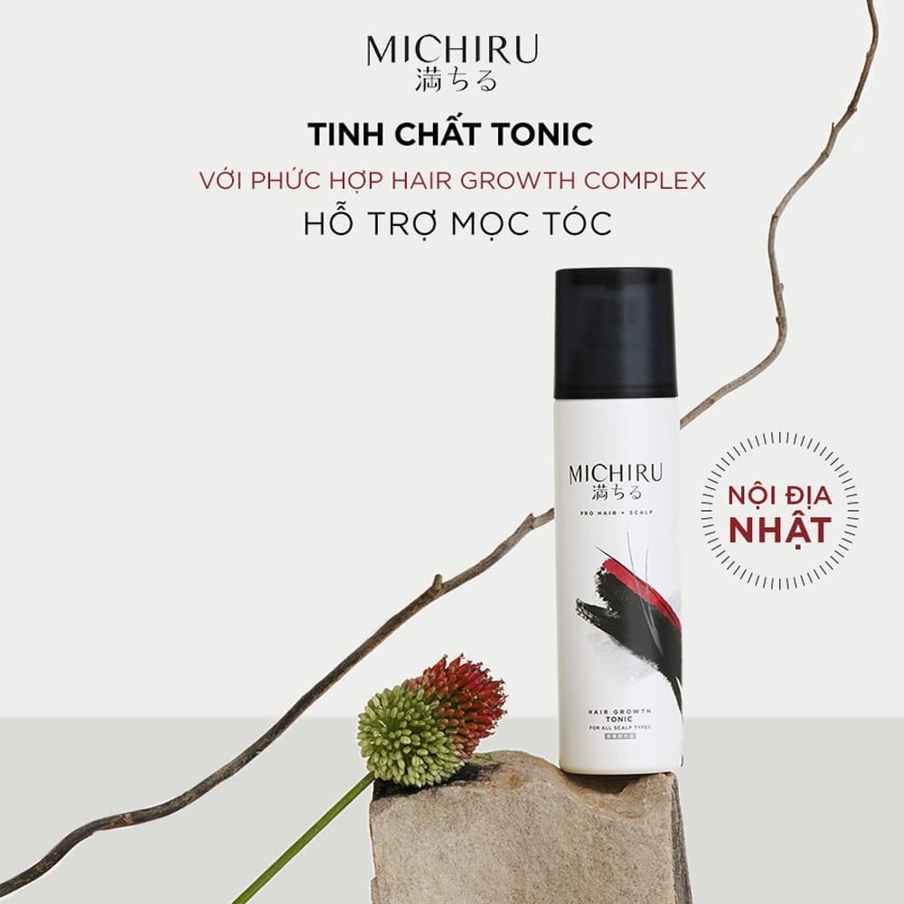 Sử dụng tinh chất Tonic Michiru để kích thích mọc tóc