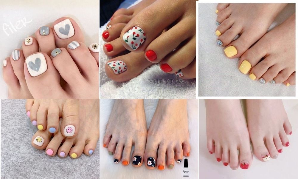 Những mẫu nail chân đẹp đơn giản cho học sinh - đẹp365