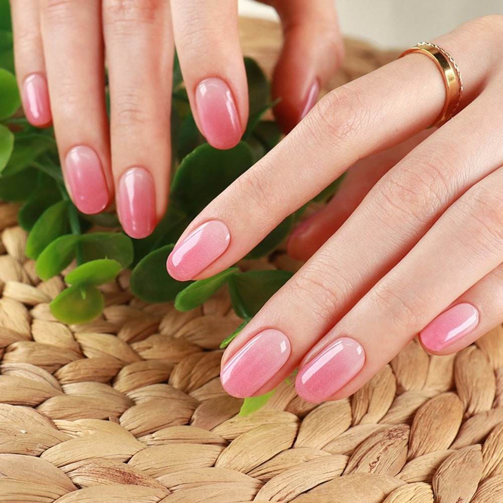 Những mẫu nail màu hồng thạch dạng gel - đẹp365