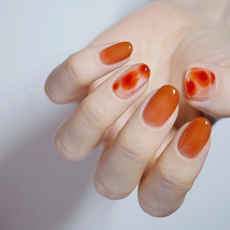 Cập nhật 90 mẫu nail màu cam thạch tuyệt vời nhất  cdgdbentreeduvn