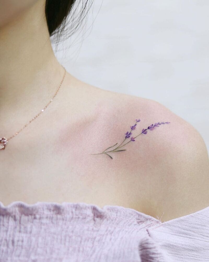 Gái xinh 45 Mẫu Hình Xăm Hoa Cỏ May Đẹp  Tinh Tế Dành Cho Phái Nữ  Lavender  tattoo Small tattoos Tattoos with meaning
