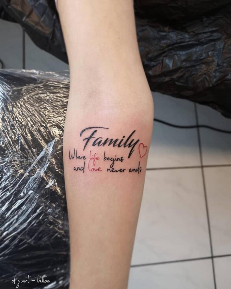 Family where life begins and love never  Bii Trinh Tattoo  Facebook