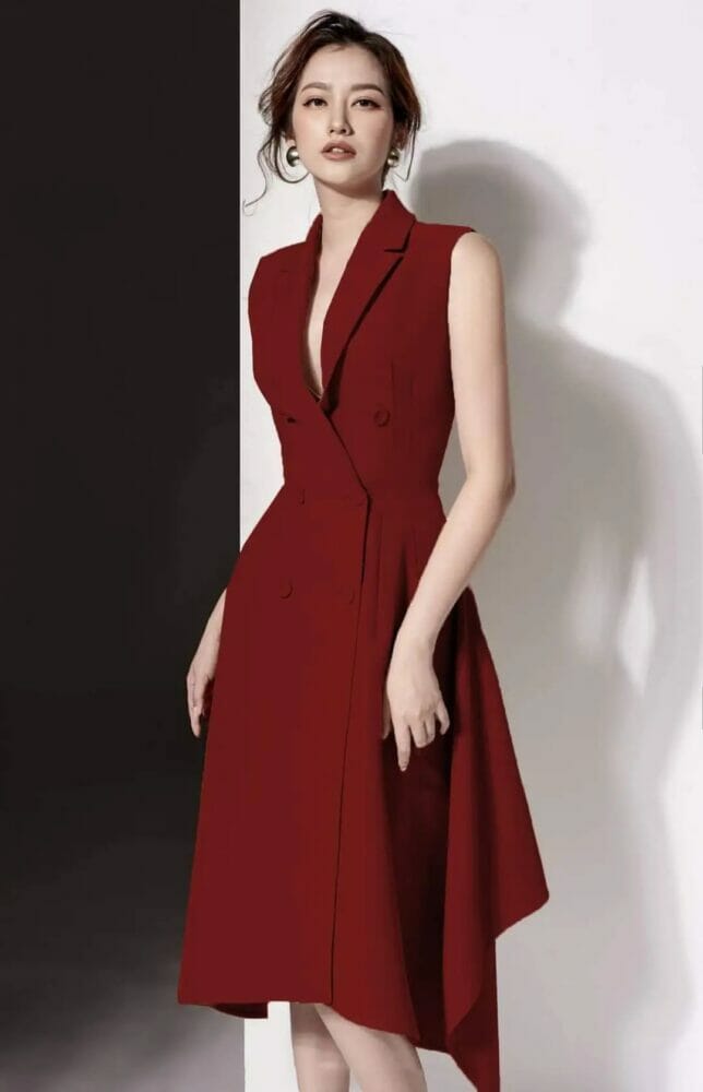 Tổng hợp Váy Nhung Đỏ Xòe Đẹp giá rẻ bán chạy tháng 72023  BeeCost